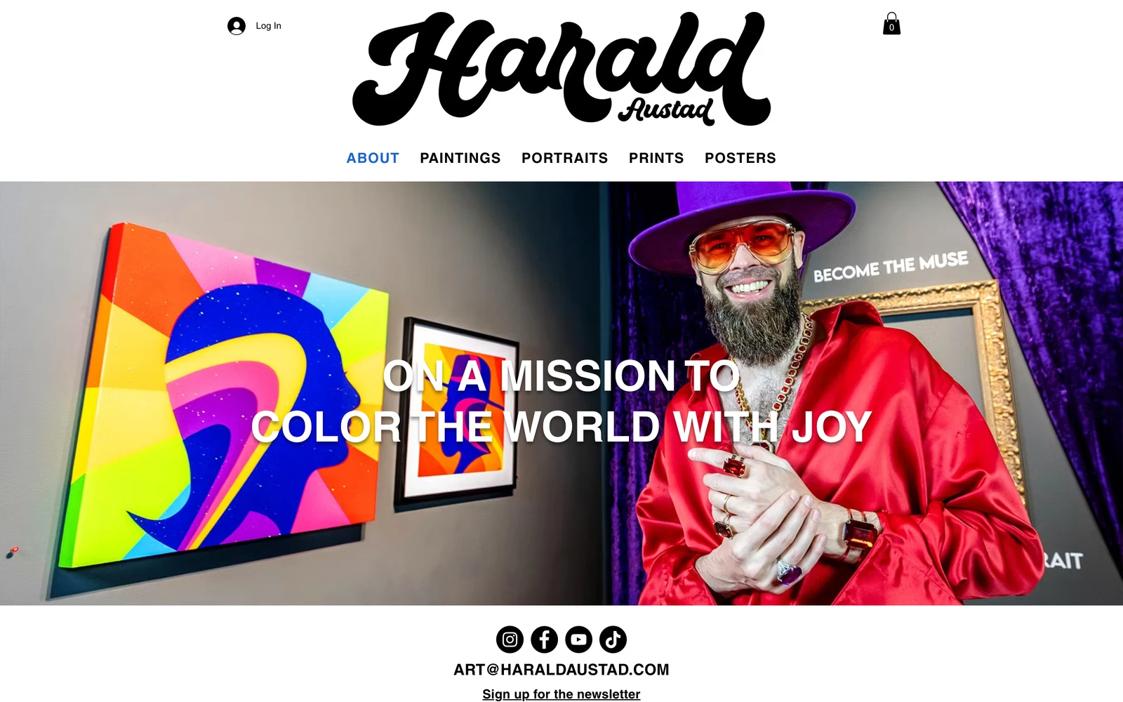 Top screenshot of HaraldAustad.com