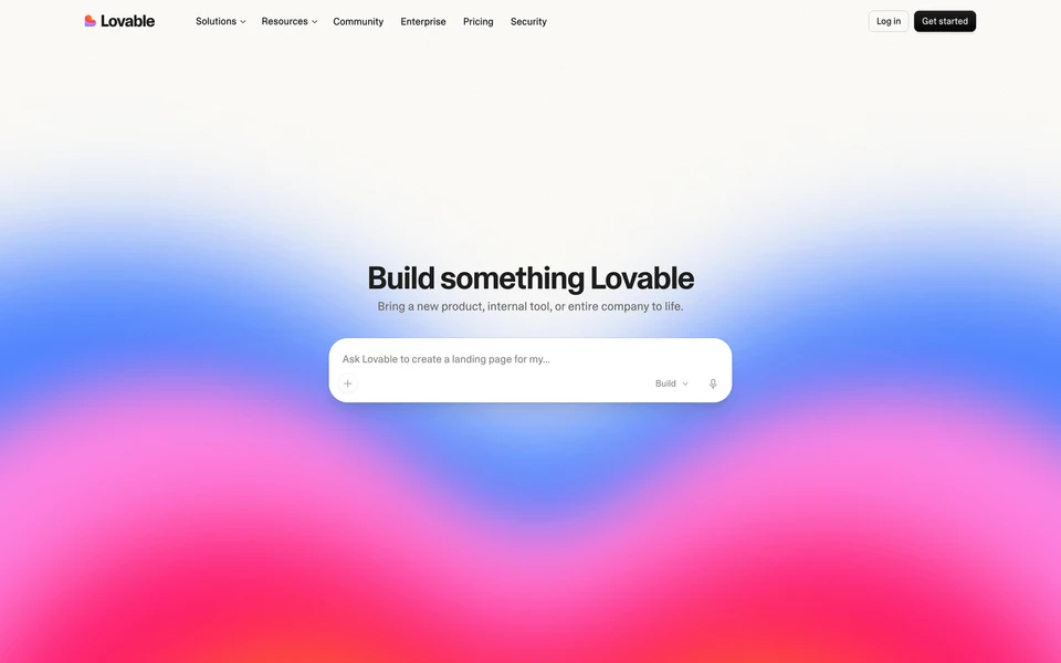 Screenshot of Lovable.dev