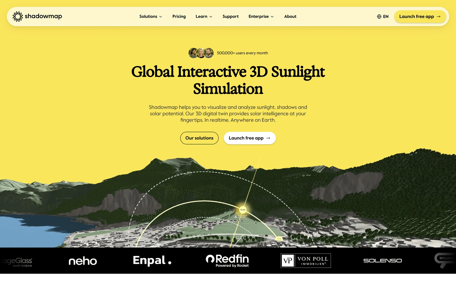 Top screenshot of Shadowmap.org