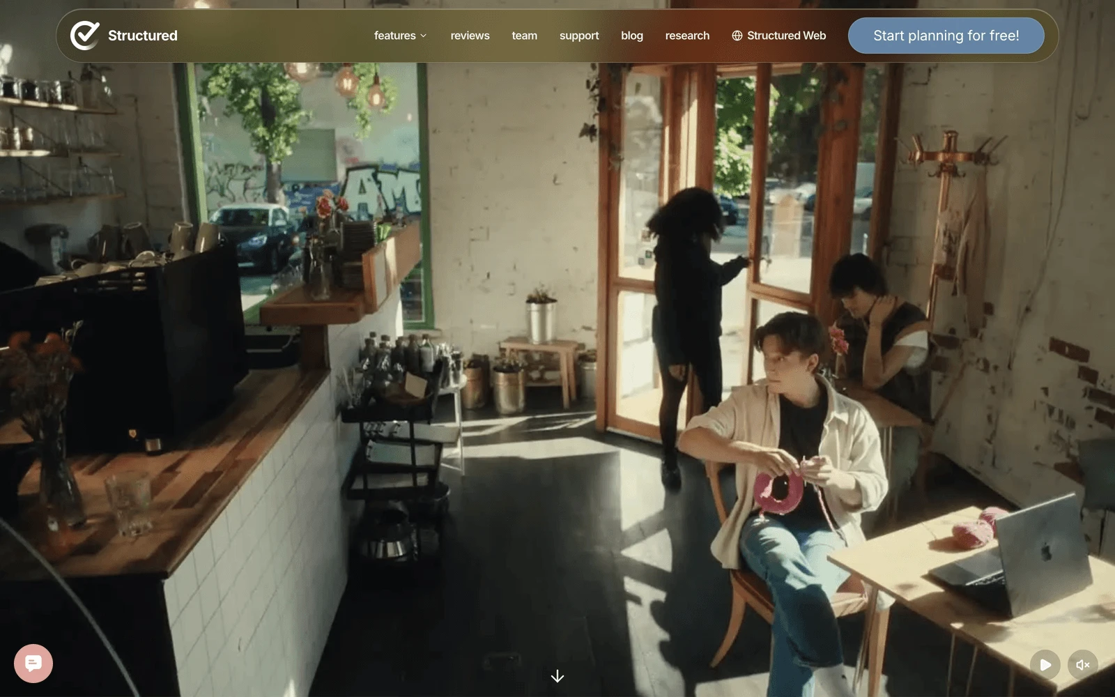 Top screenshot of Structured.app