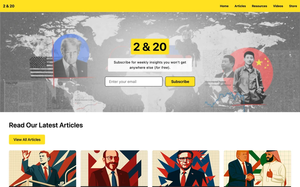 Screenshot of 2and20Media.com