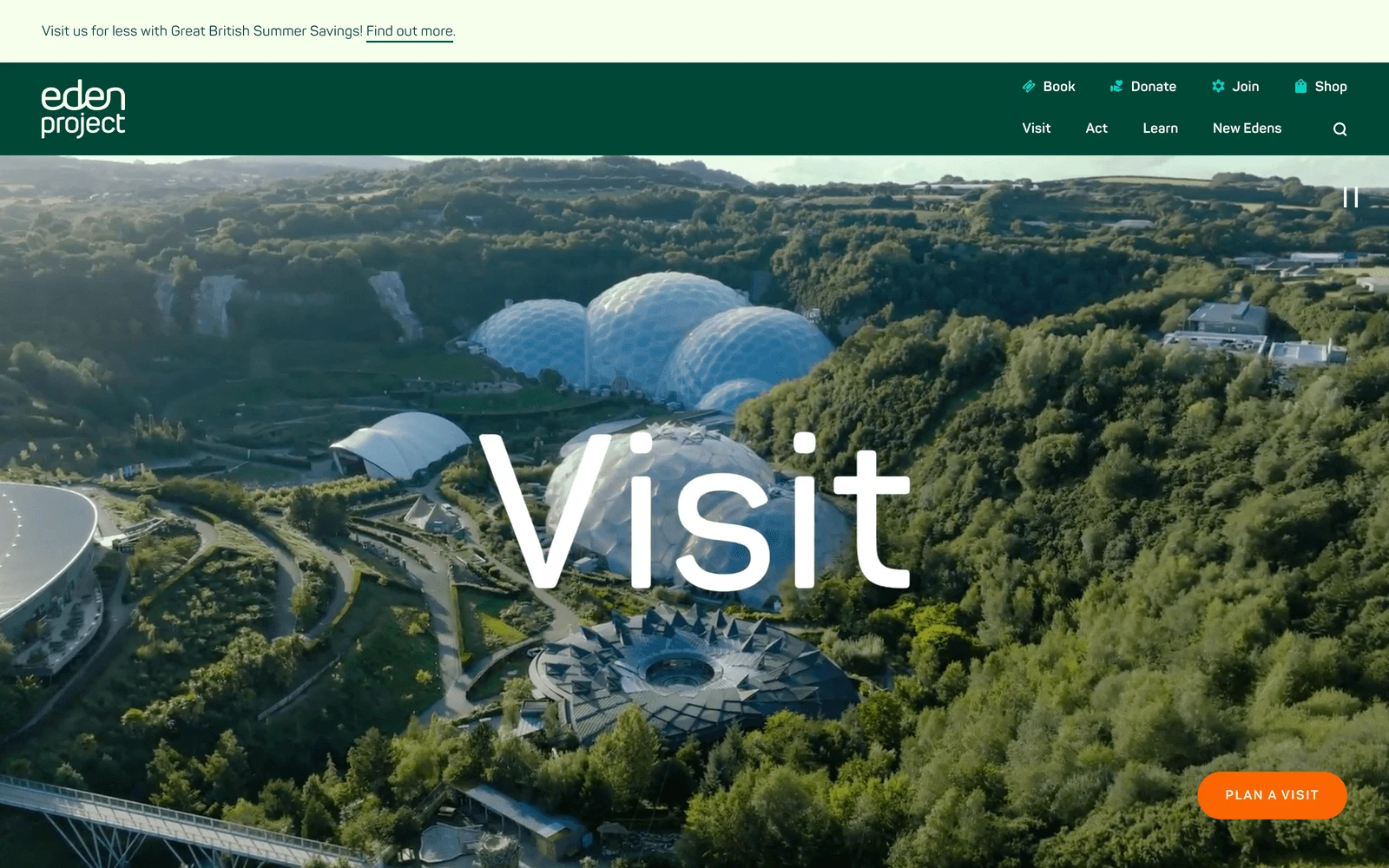 Top screenshot of EdenProject.com