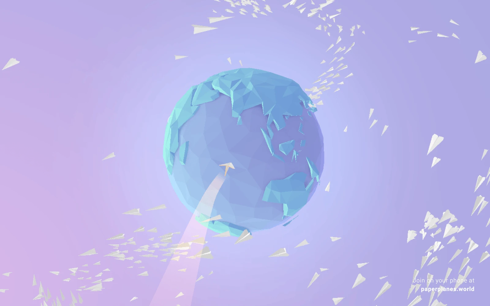 Top screenshot of PaperPlanes.world