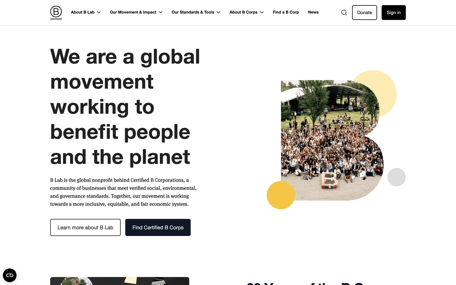 Top screenshot of BCorporation.net