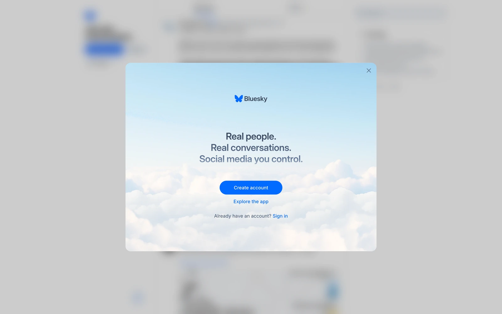 Top screenshot of Bsky.app
