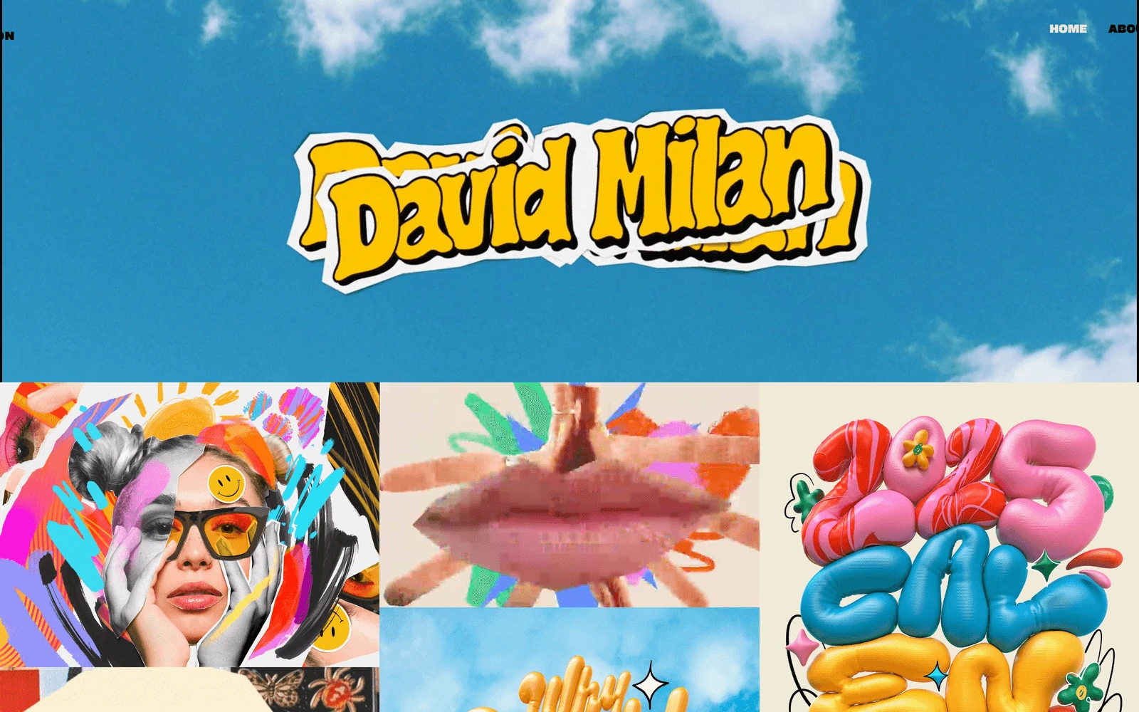 Top screenshot of DavidMilan.com