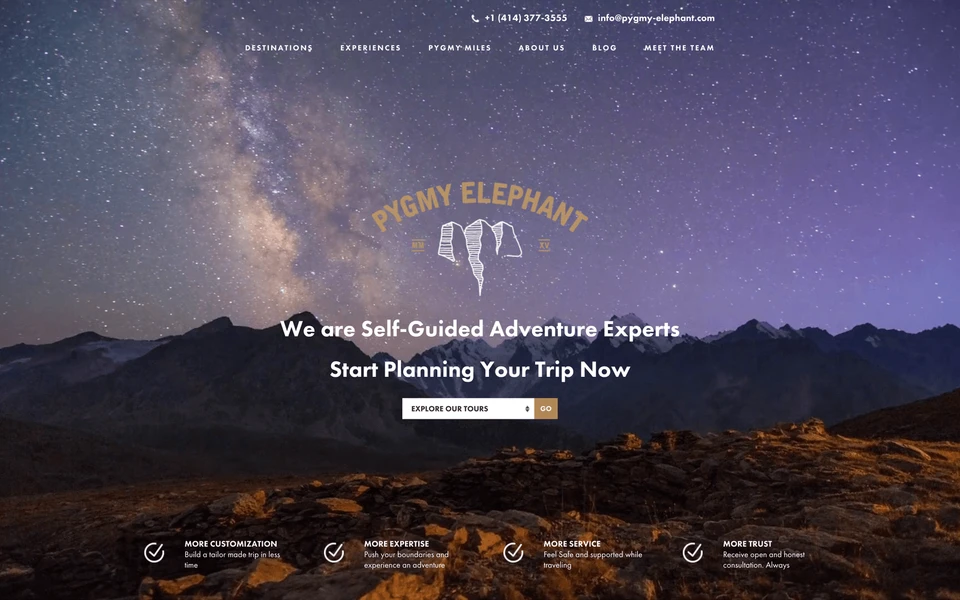 Screenshot of PYGMY-Elephant.com