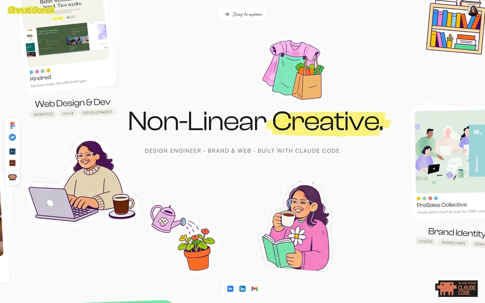 Screenshot of PortfolioByShruti.com