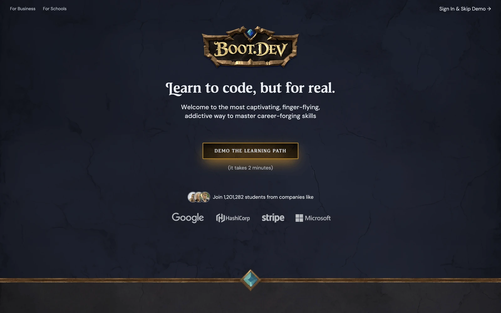 Top screenshot of Boot.dev