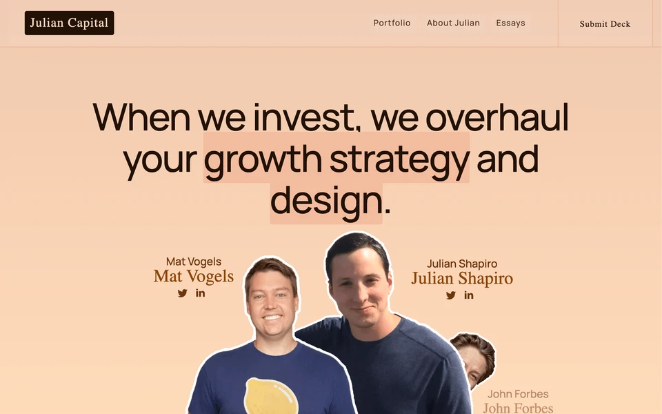 Screenshot of Julian.Capital