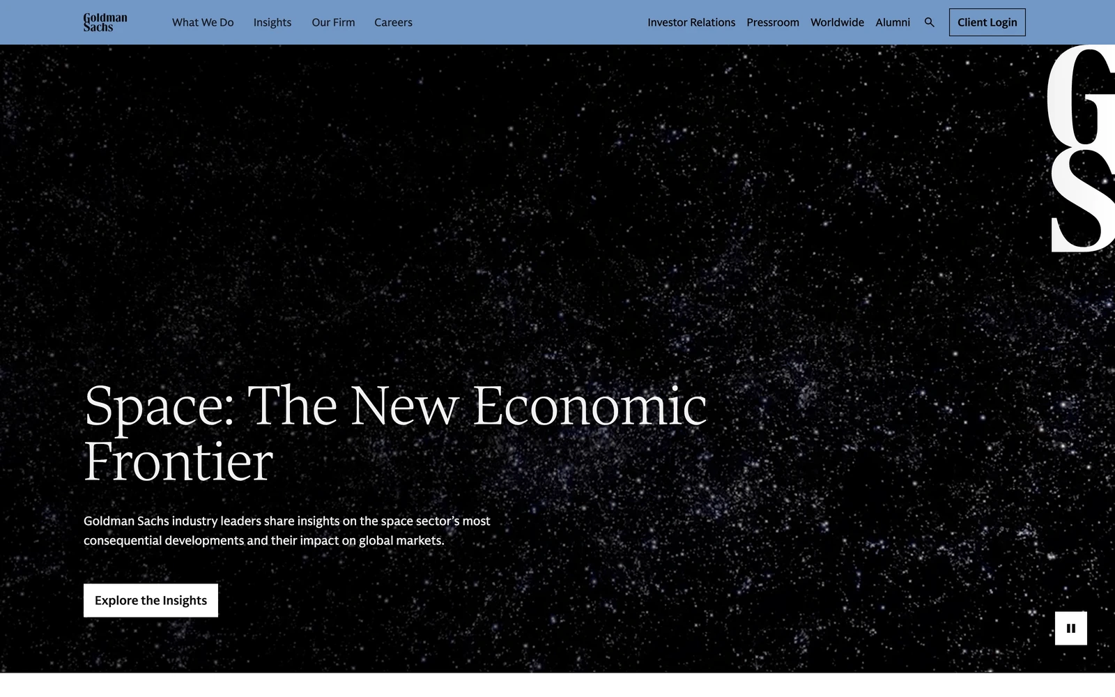 Top screenshot of GoldmanSachs.com