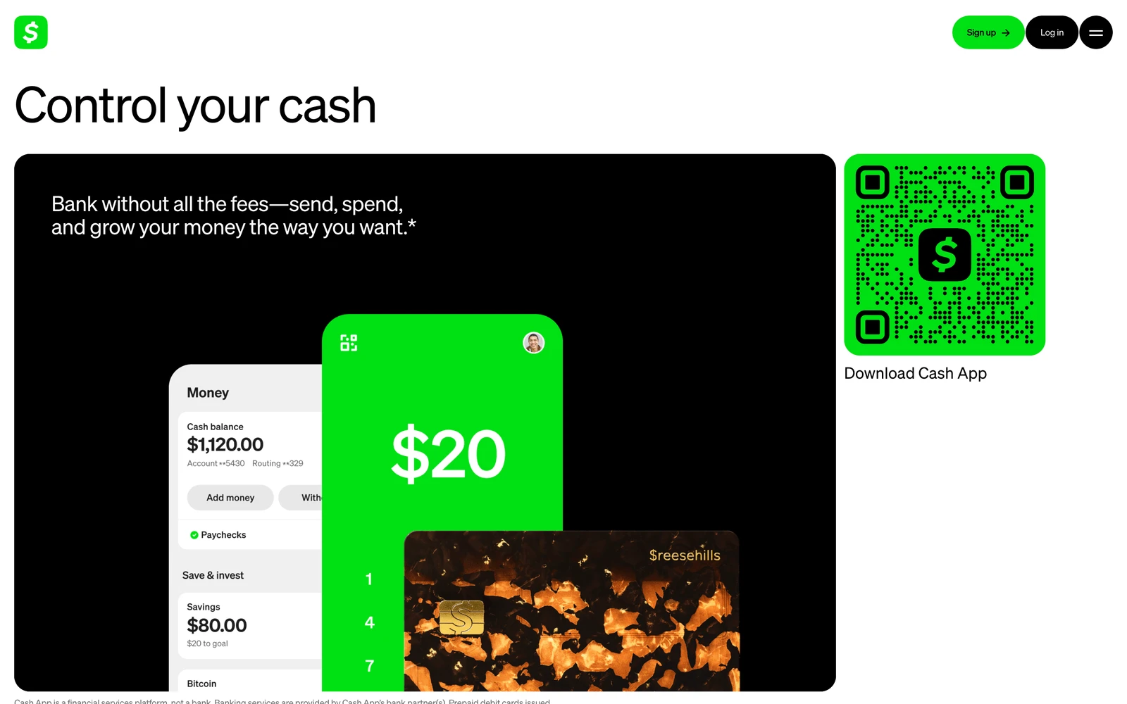 Top screenshot of Cash.app