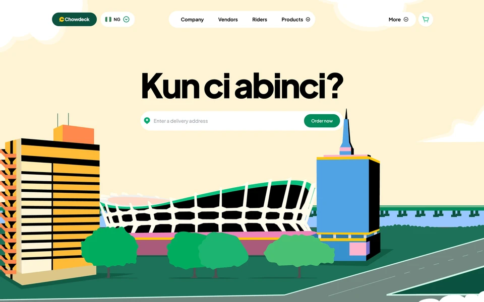 Screenshot of Chowdeck.com