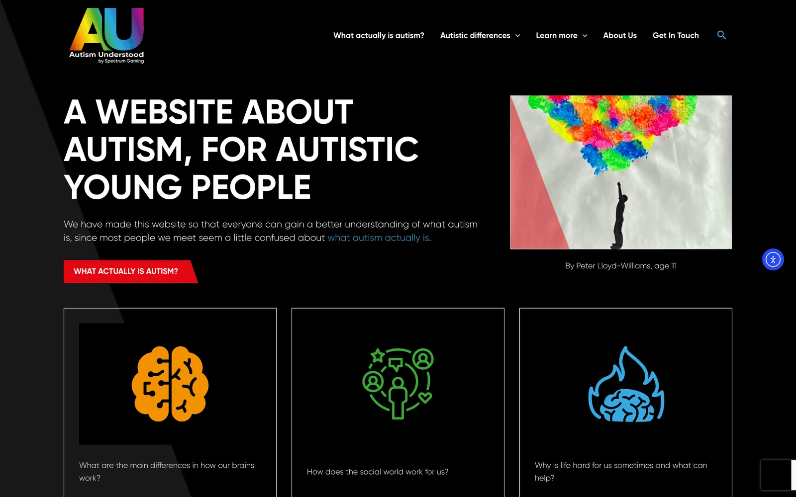 Top screenshot of AutismUnderstood.co.uk
