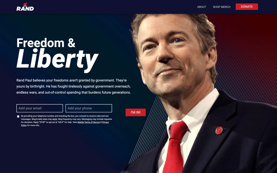 Screenshot of RandPaul.com
