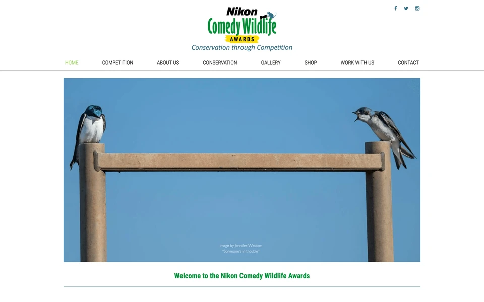 Screenshot of ComedyWildlifePhoto.com