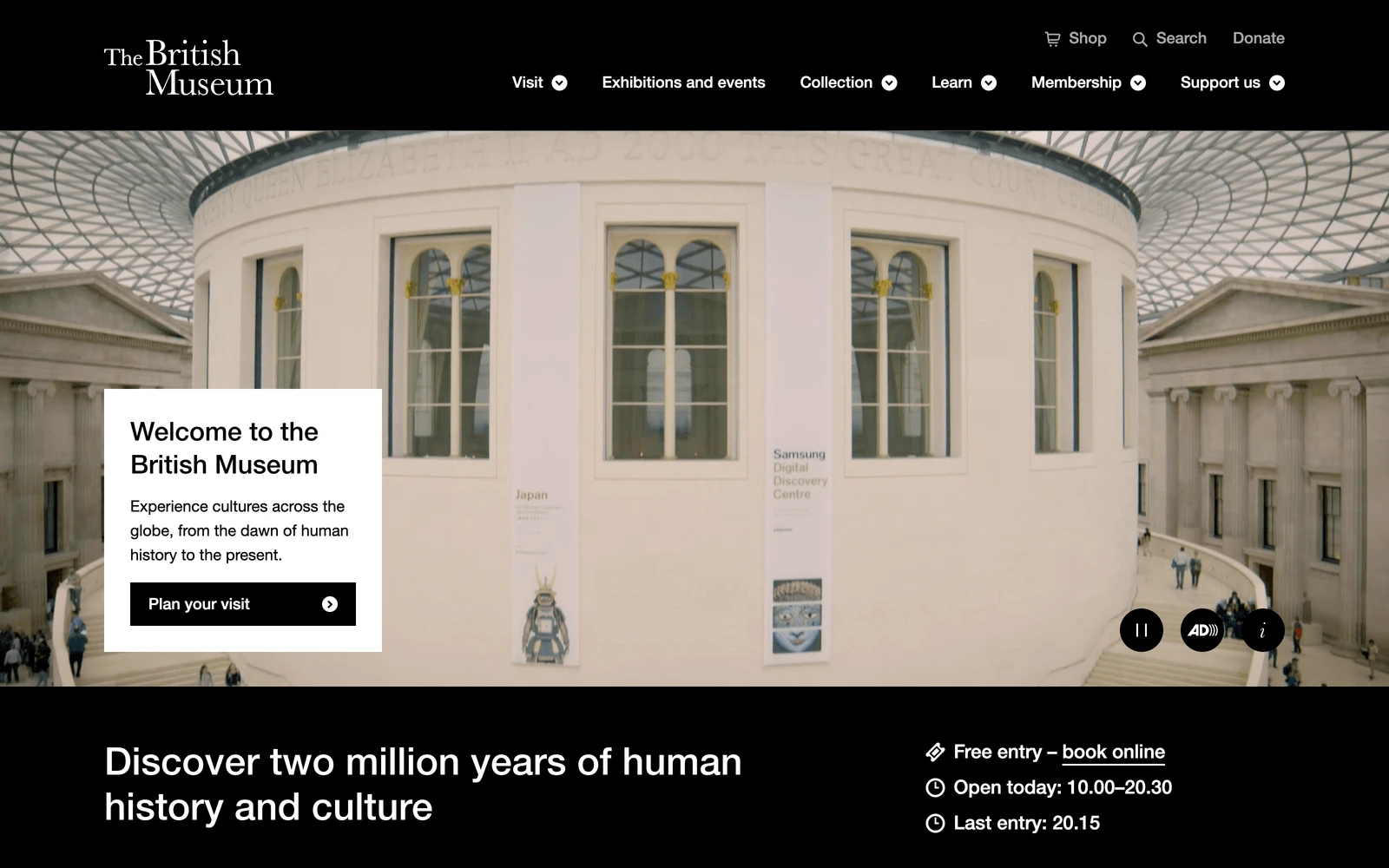 Top screenshot of BritishMuseum.org