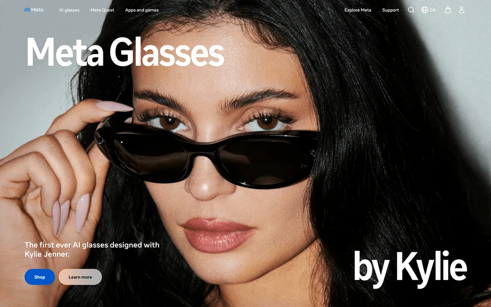 Screenshot of Meta.com