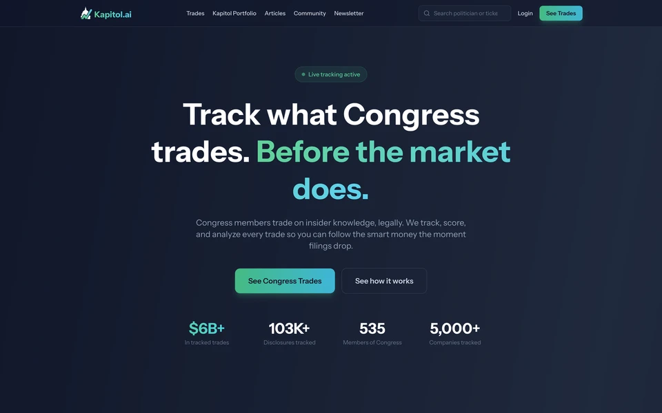 Screenshot of Kapitol.AI