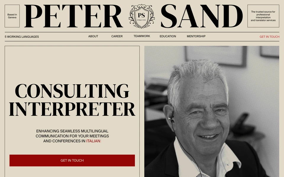 Screenshot of PeterSand.eu