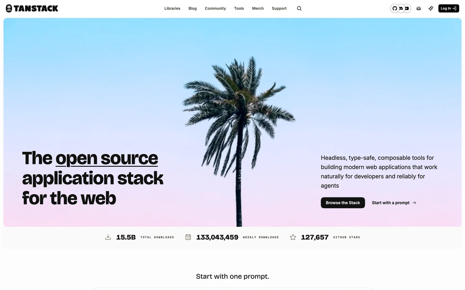 Top screenshot of TanStack.com
