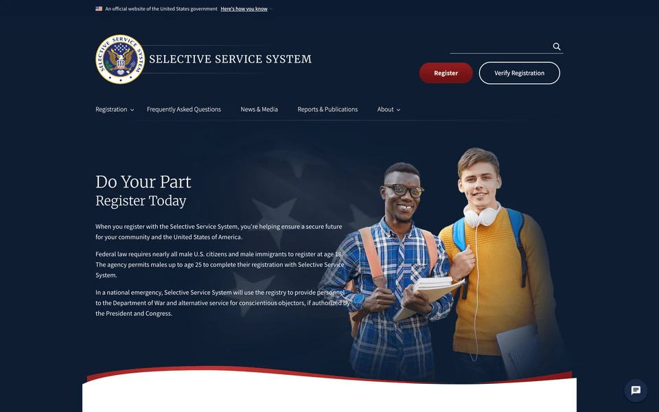 Screenshot of SSS.gov