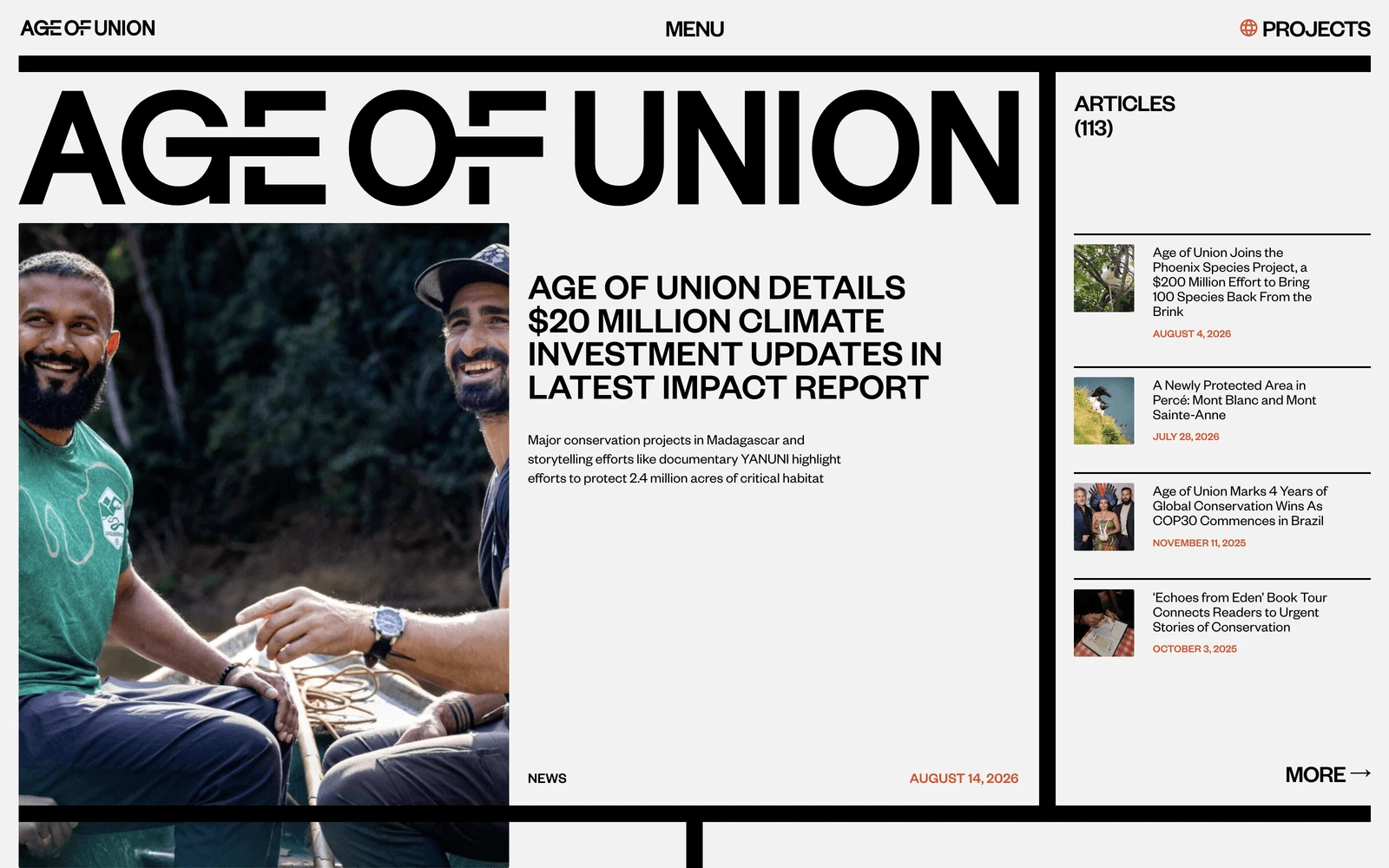Top screenshot of AgeOfUnion.com