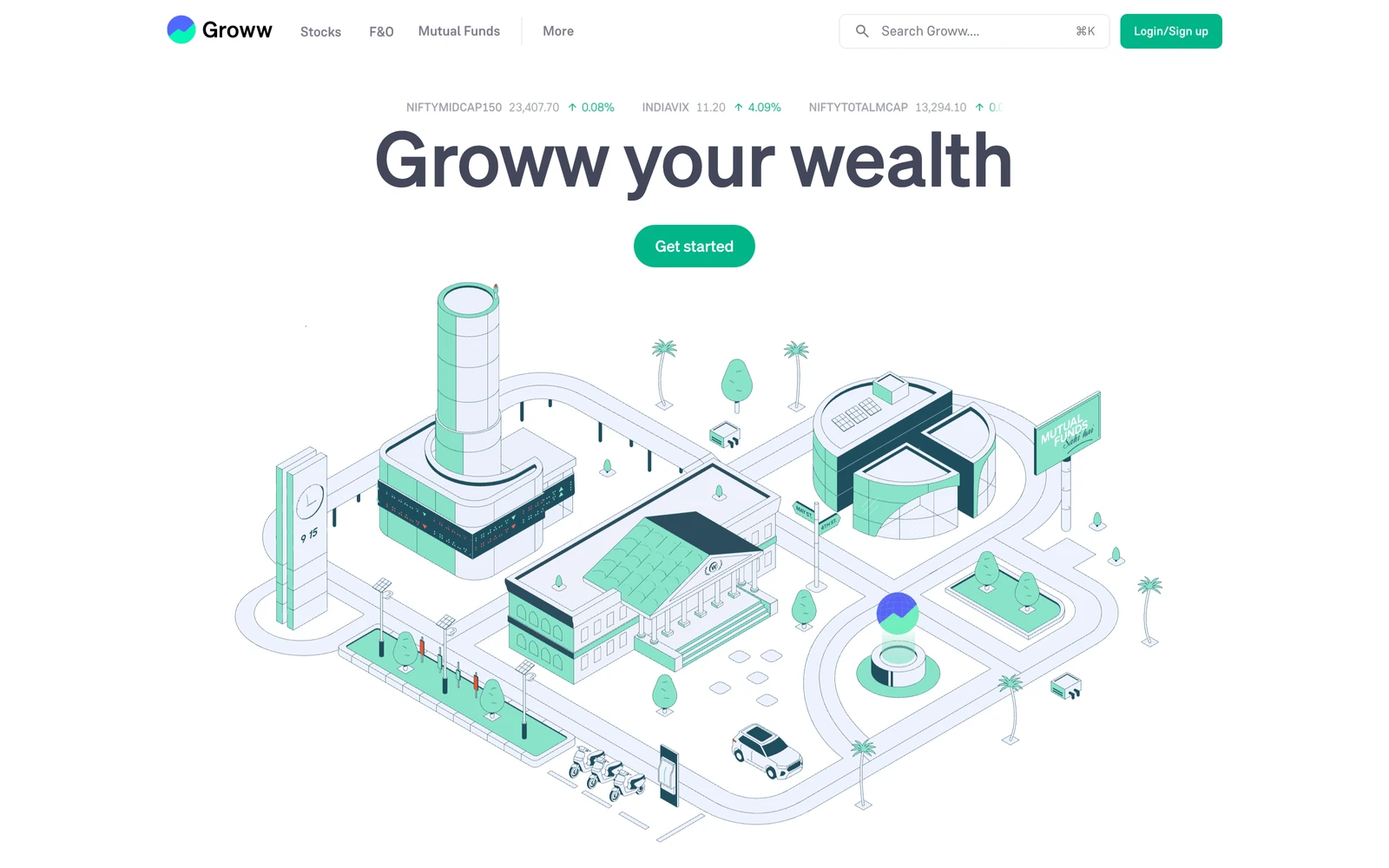 Top screenshot of Groww.in