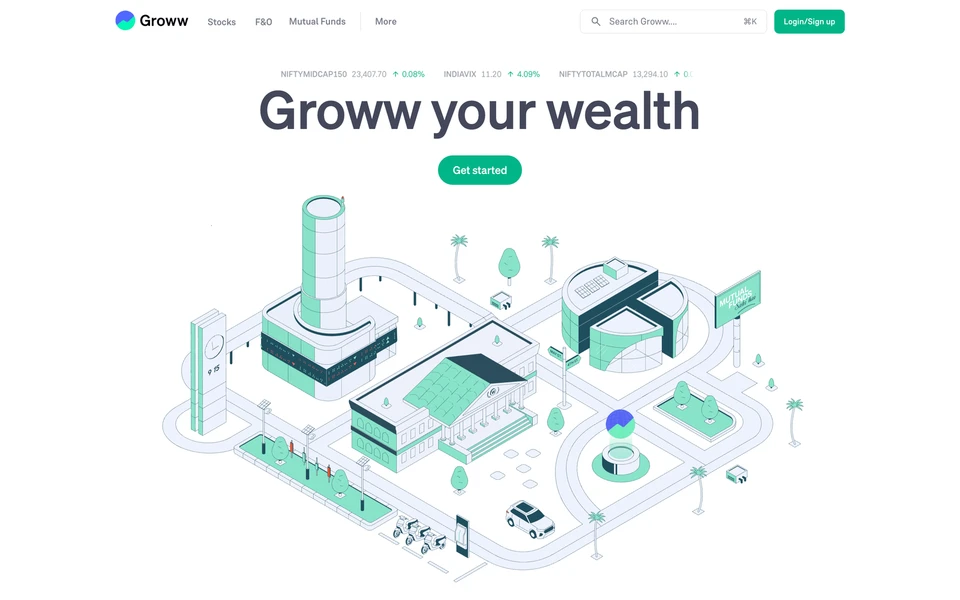 Screenshot of Groww.in