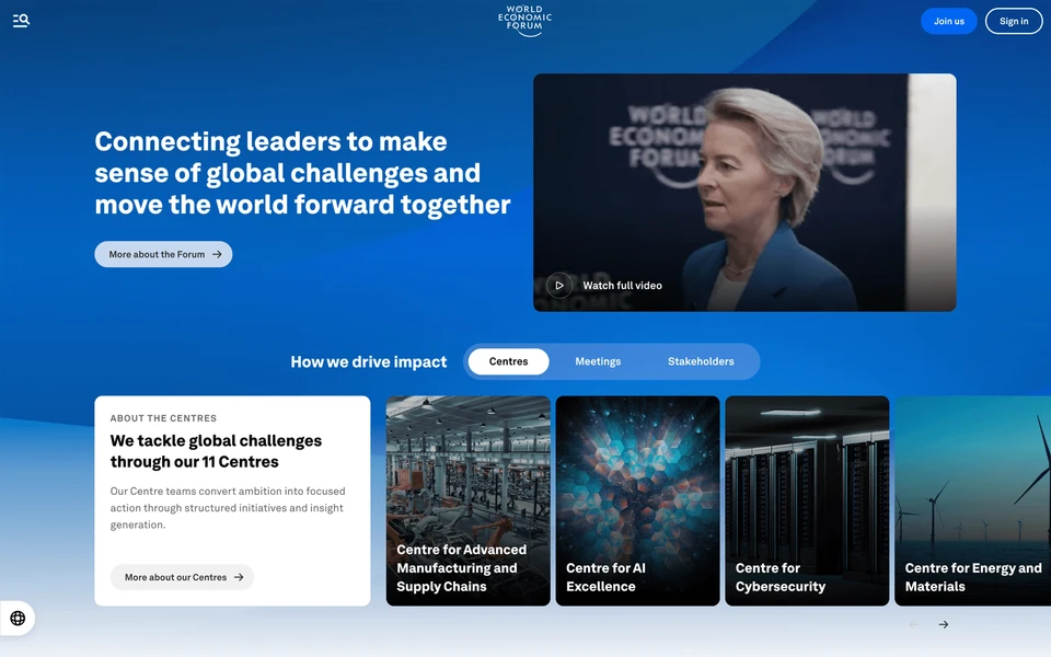 Screenshot of WeForum.org