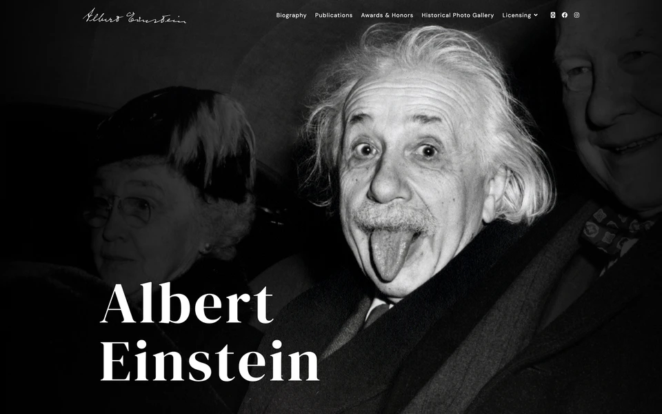 Screenshot of AlbertEinstein.com
