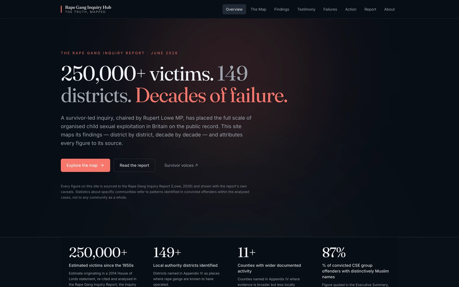 Top screenshot of RapeGangInquiry.co.uk