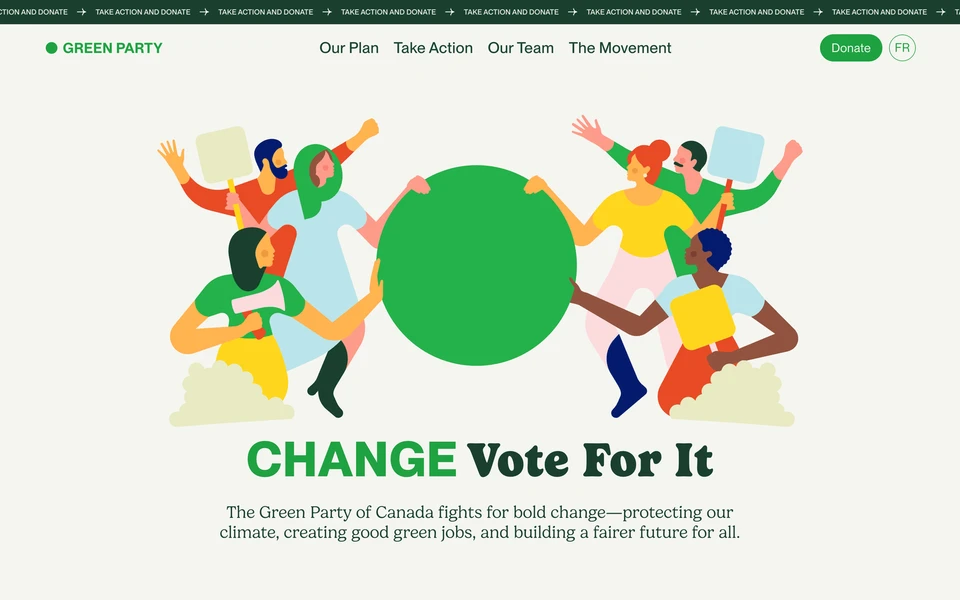 Screenshot of GreenParty.ca
