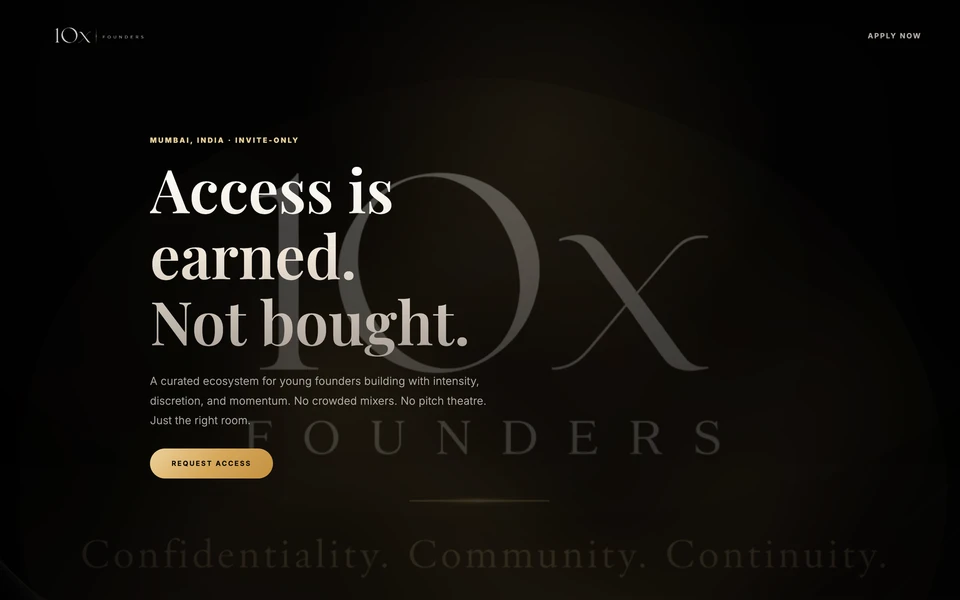 Screenshot of 10xFounders.vercel.app