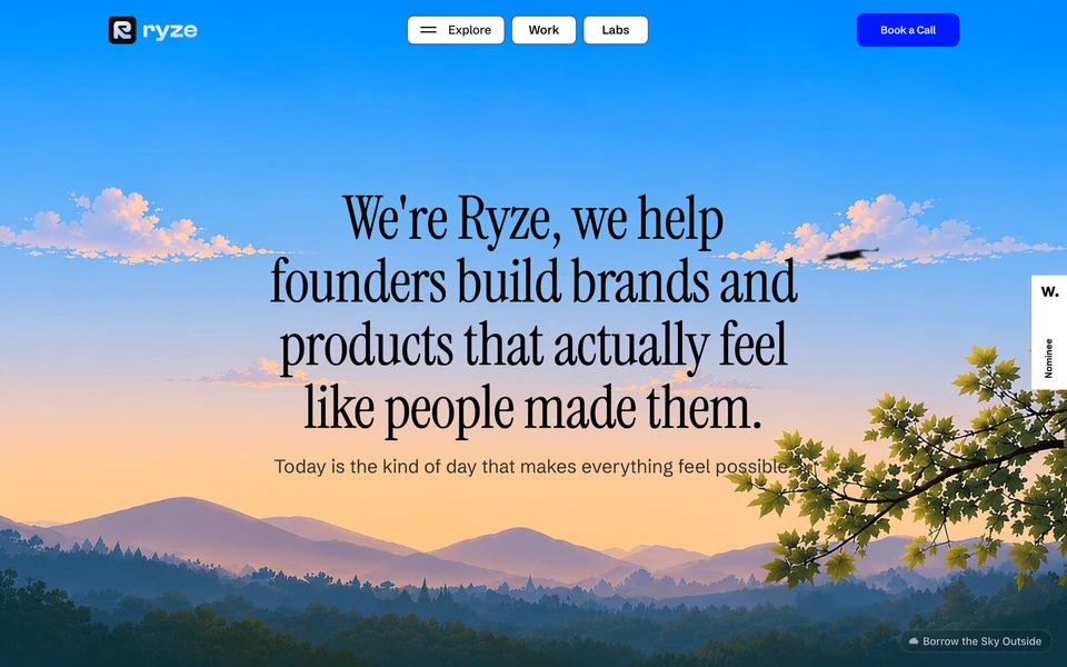 Screenshot of RyzeDesigns.com