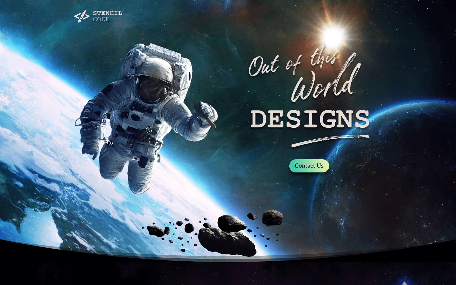 Top screenshot of StencilCode.com