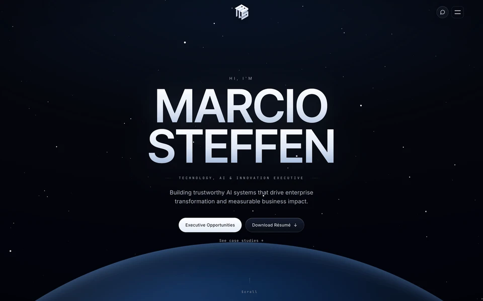 Screenshot of MarcioSteffen.com