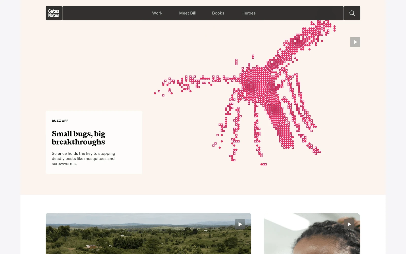 Top screenshot of GatesNotes.com