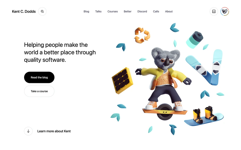 Screenshot of KentCDodds.com