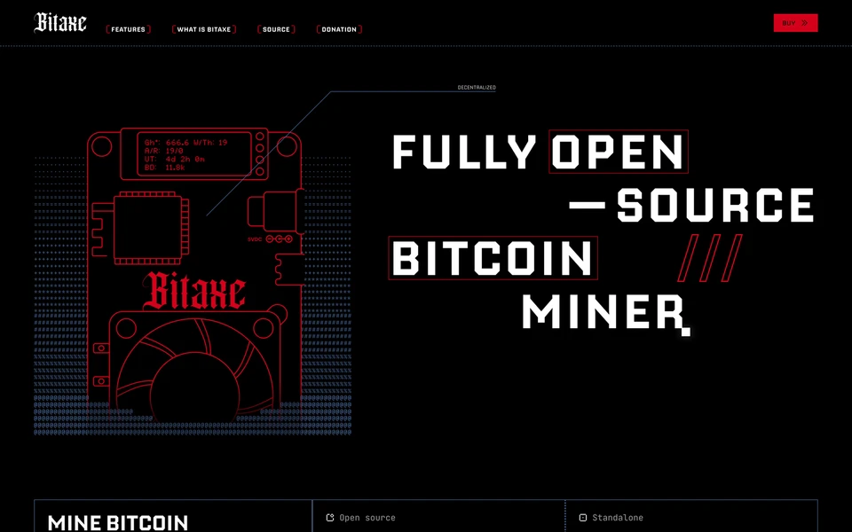 Screenshot of Bitaxe.org