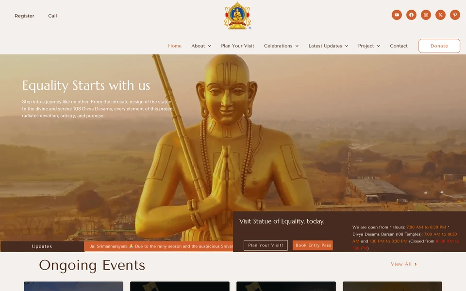 Screenshot of StatueOfEquality.org