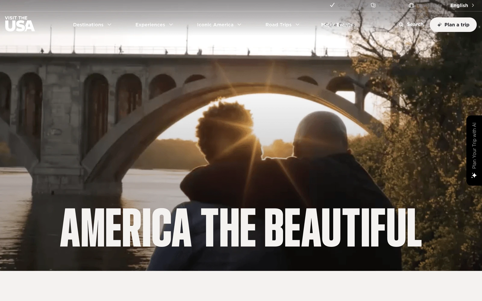 Top screenshot of VisitTheUSA.com