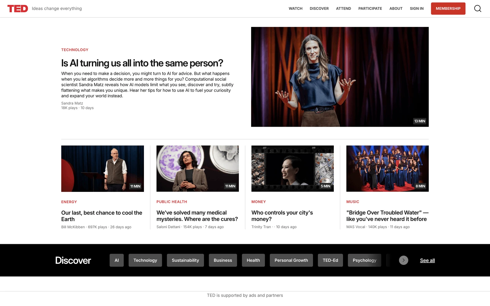 Top screenshot of TED.com