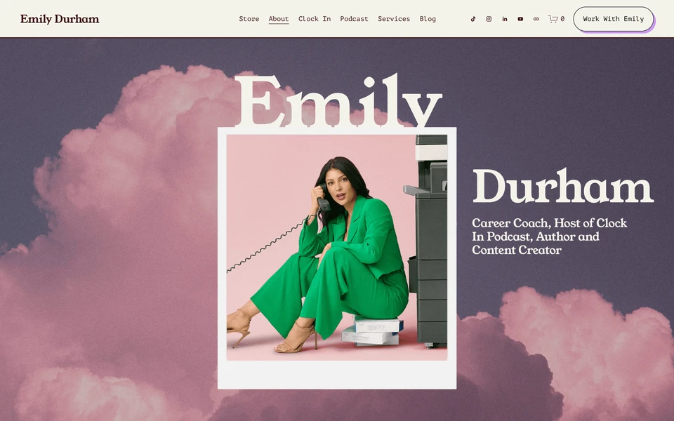 Screenshot of EmilyDurham.org
