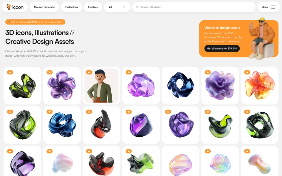 Screenshot of Icoon.co