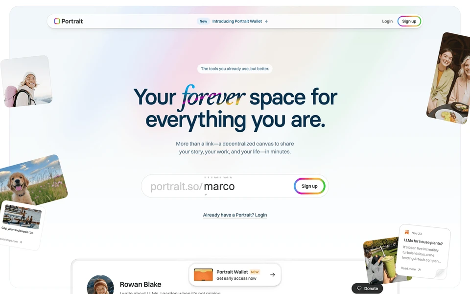 Screenshot of Portrait.so