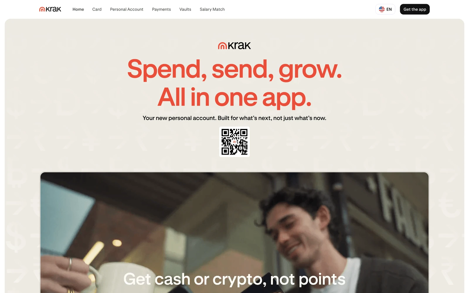 Top screenshot of Krak.app