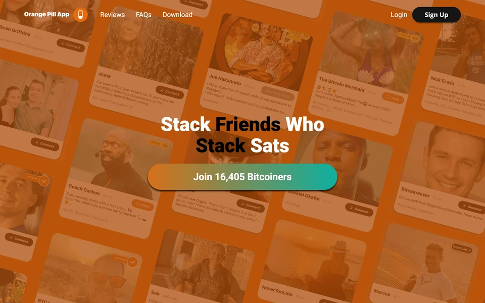 Screenshot of OrangePillApp.com