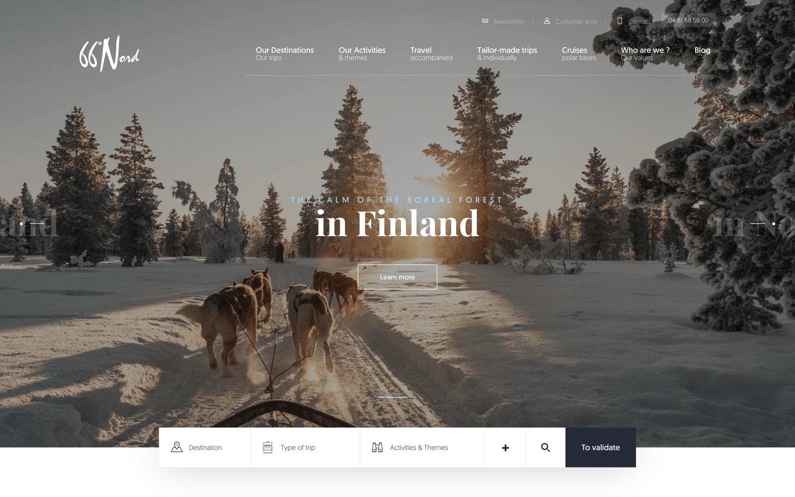 Top screenshot of 66Nord.com