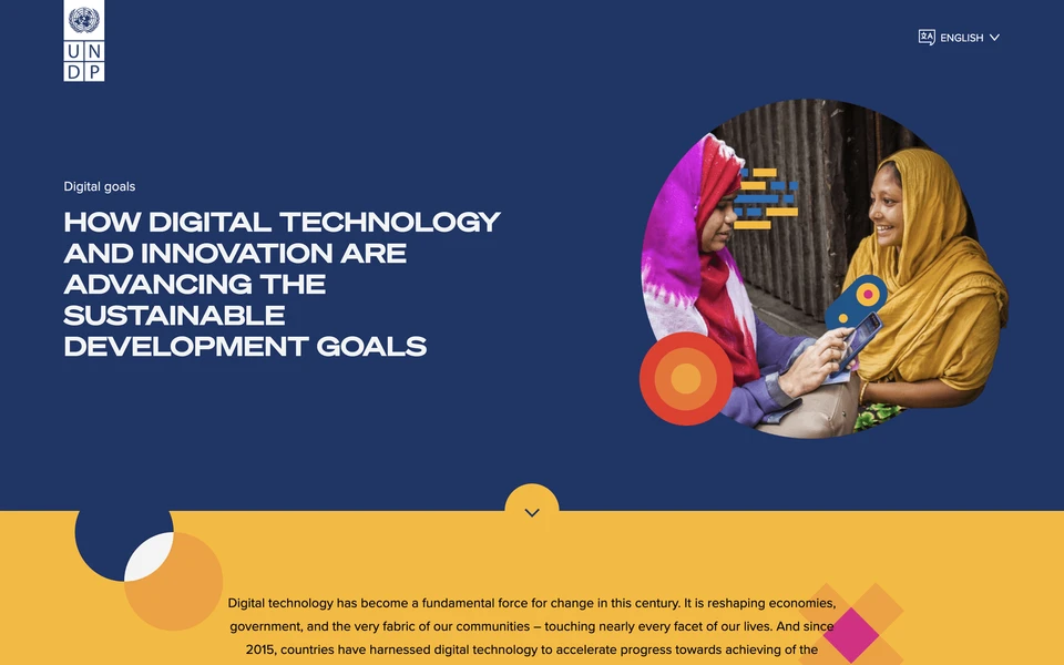 Screenshot of UNDP.org Digital Goals